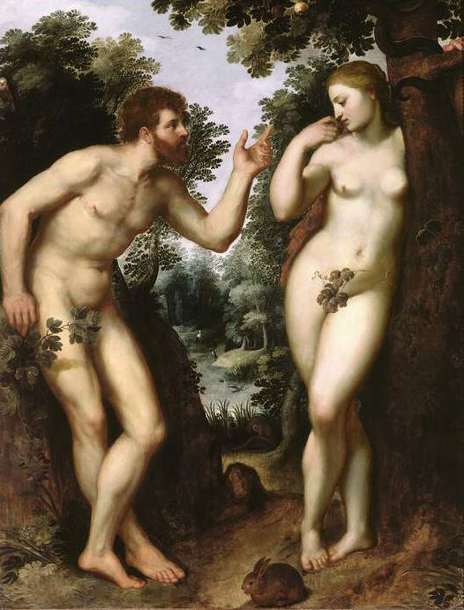 Adam And Eve, 1597, by Peter Paul Rubens